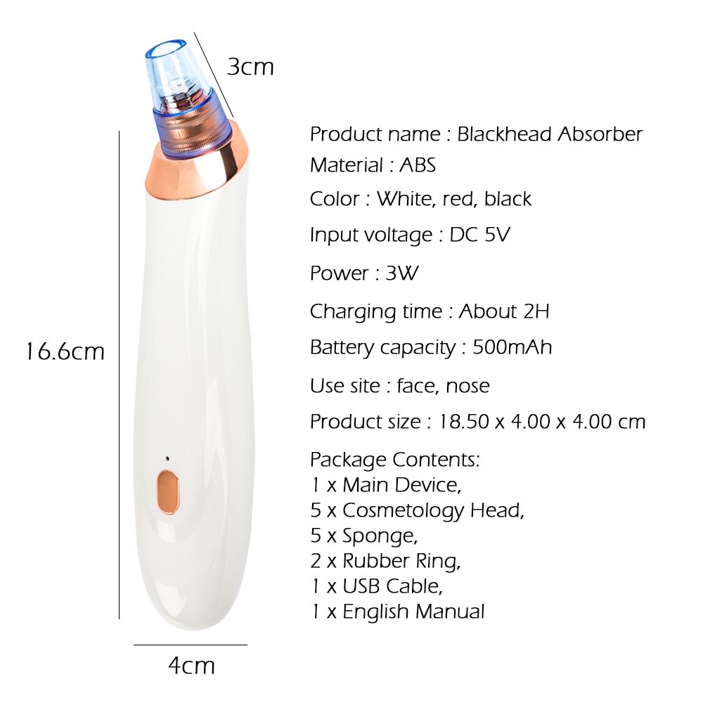 Blackhead instrument pore cleaner to blackhead artifact electric acne machine to blackhead - Image 5