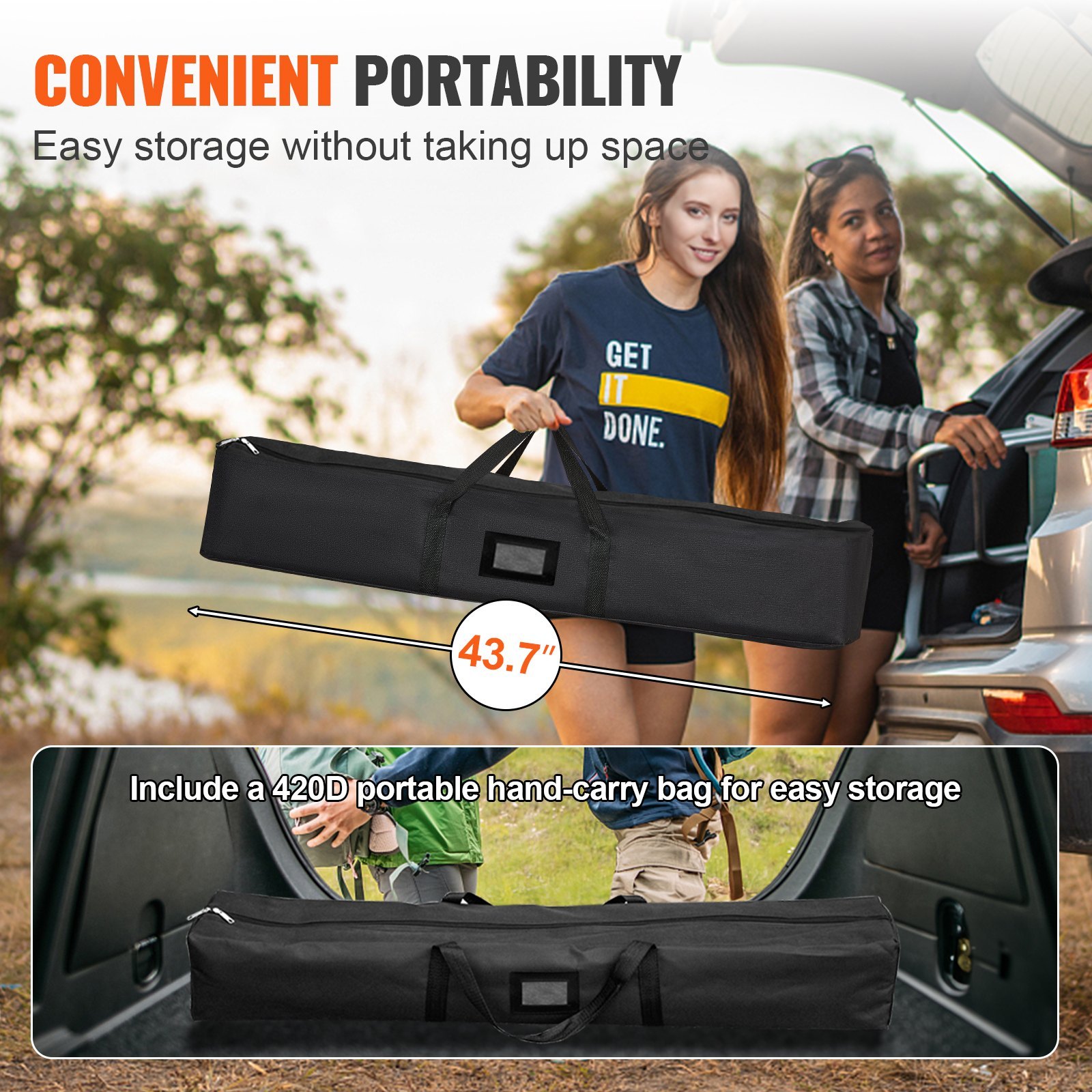 Projector Screen With Stand 150inch Portable Movie Screen 16:9 4K HD Wide Angle Outdoor Projector Screen Stand Easy Assembly With Storage Bag For Home Theater Office Outdoor Use - Image 5