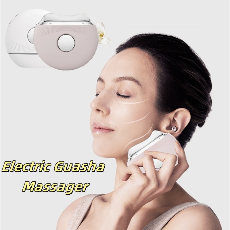 Electric Guasha Massager EMS Face Lifting Remove Edema Firming Skin Clod Heat Body Scraping Therapy Skincare Beauty Device